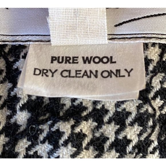 Vintage Women’s Size M/L Pure Wool Houndstooth Floral Boyfriend Blazer Jacket - Picture 11 of 12